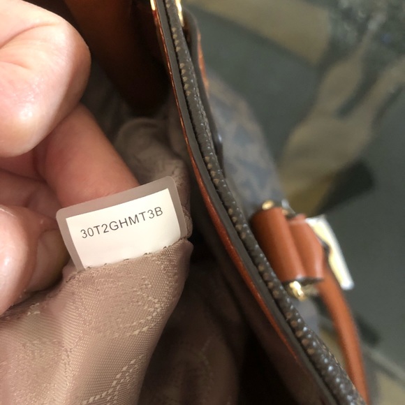 Michael Kors Hamilton Large Logo Tote in Brown - Picture 12 of 13